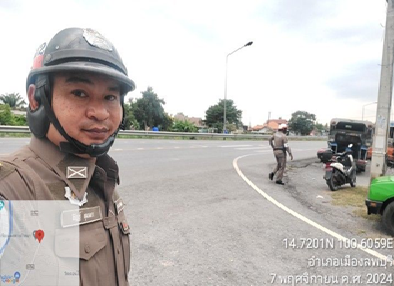 อำนวยความสะดวกด้านการจราจร  บริเวณหน้าโรงเรียนดงตาลวิทยา